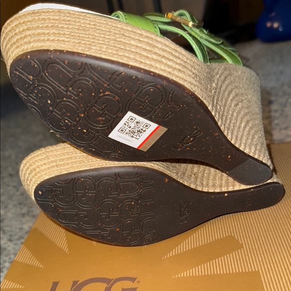 UGG Jackilyn Size 8 NWT Green Wedge Sandal - Picture 4 of 7